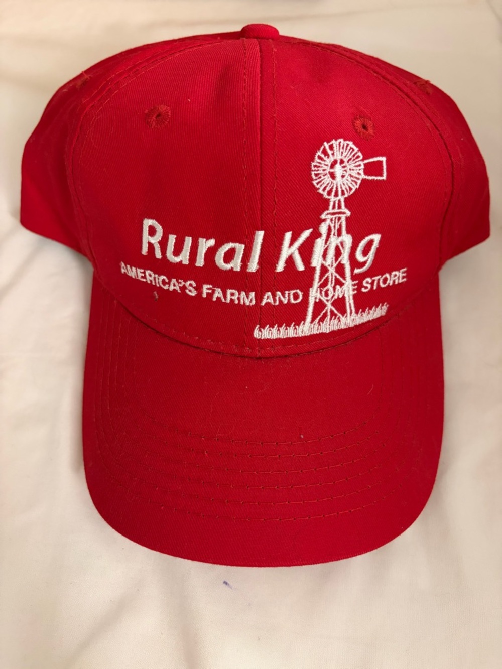 Chase Authentics Red Baseball Cap with White Label